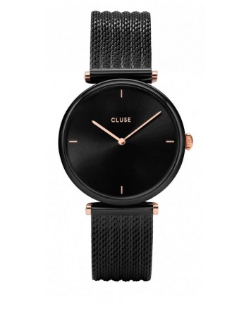 CLUSE-TRIOMPHE MESH BLACK/BLACK-Stainless Steel Strap-CW0101208004