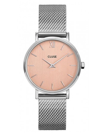 CLUSE-MINUIT MESH SILVER/ROSE-Stainless Steel Strap-cw0101203029