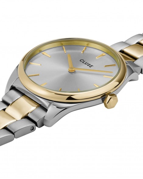 CLUSE-Féroce silver/soft gold-Stainless Steel Strap-CW11207 