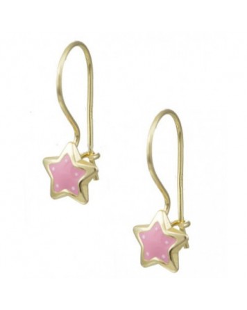 Παιδικά σκουλαρίκια Αστέρια - Χρυσό 9Κ